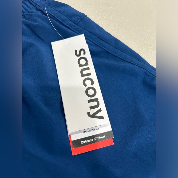 Saucony Women's M Medium Outpace 5" Shorts Indigo Blue NWT Pockets Lightweight - Picture 5 of 14